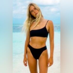 Billabong Black One-Shoulder Bikini Set